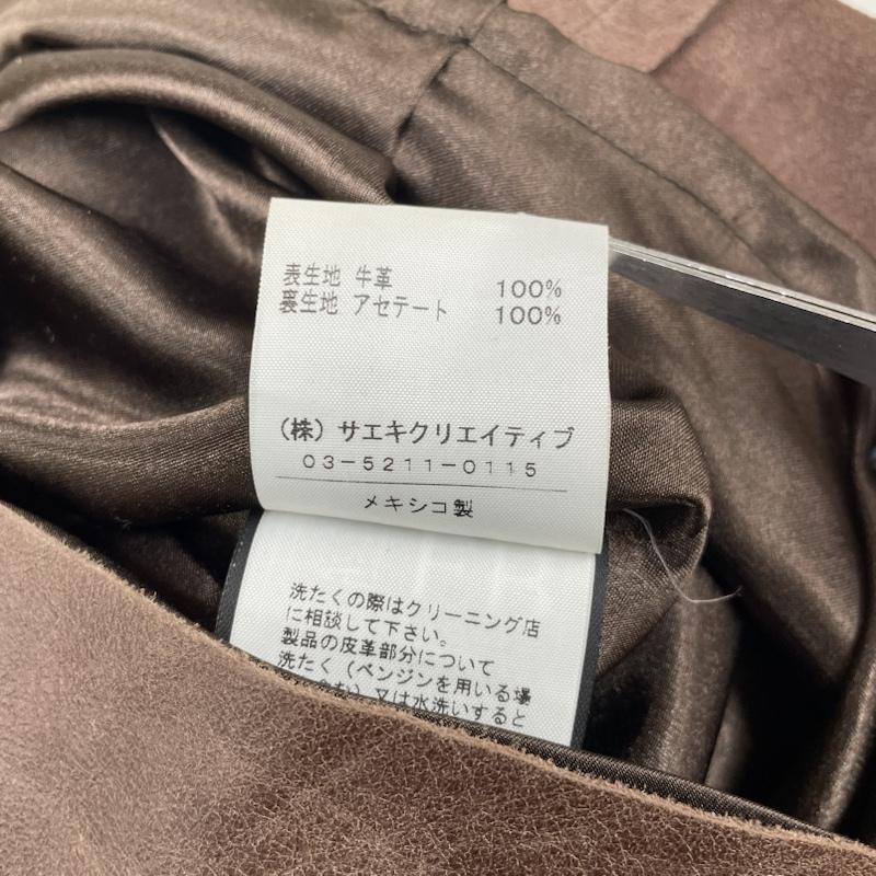 古着 USED ジャケット、上着 レザージャケット MARC LAURENT レザー ウエスタン シャツ ジャケット 本革 牛革 メキシコ製 ハンドメイド S 刺繍 X ネイティブ柄 茶 / ブラウン / brown レディース USED 古着 中古 50128935