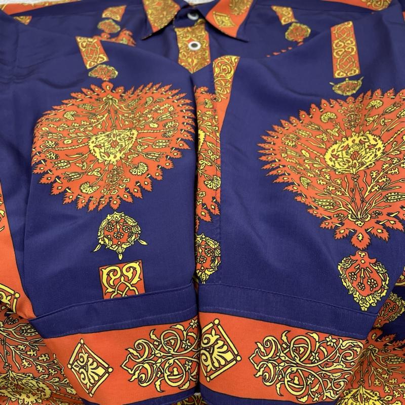 古着 USED シャツ、ブラウス 長袖 MEN’S TENORAS レトロ 総柄 シャツ ボタン 大きめ ゆったり オーバーサイズ スカーフ柄 FREE 総柄 X プリント マルチカラー / マルチカラー / multicolor メンズ USED 古着 中古 50128940
