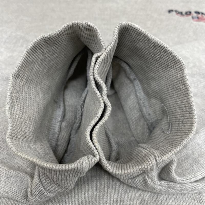 ポロスポーツラルフローレン POLOSPORT トレーナー 長袖 RALPH LAUREN 星条旗 ハーフジップ トレーナー ロゴ 刺繍 スウェット LL ロゴ、文字 X 刺繍 灰 / グレー / gray メンズ USED 古着 中古 50128971