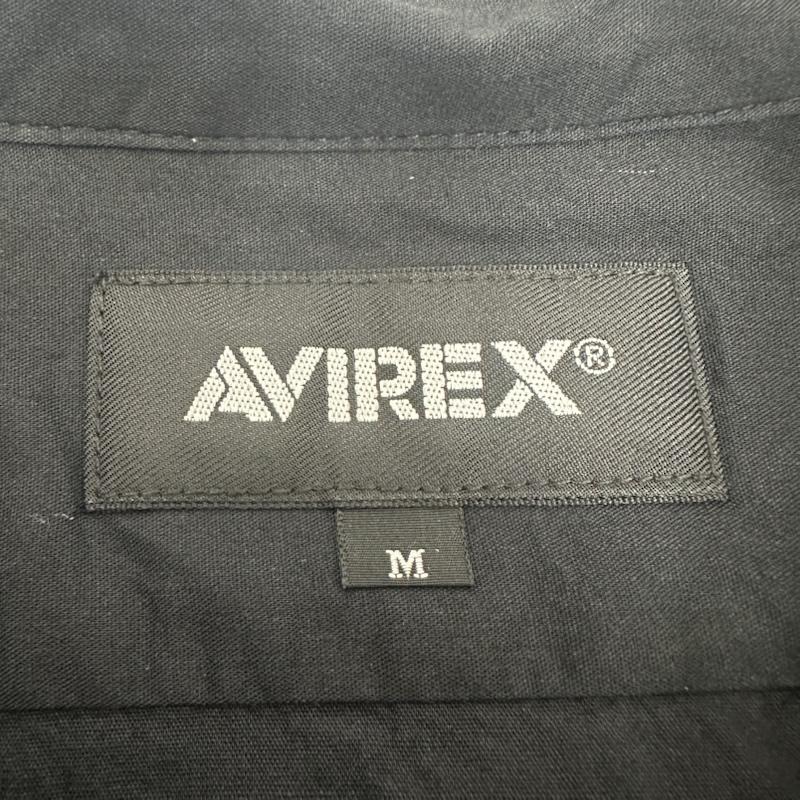 アヴィレックス AVIREX シャツ、ブラウス 半袖 6125099 ピンナップガールプリント 半袖 シャツ レーヨン混 開襟 オープンカラー M 黒 / ブラック / black メンズ USED 古着 中古 50129003