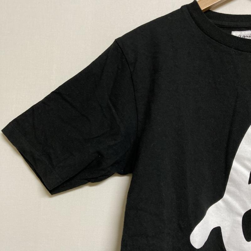 アニエス・ベー agnes b. Tシャツ 半袖 agnes b. pour × ADAME ET ROPE アニエスベー アダムエロぺ 半袖 ビッグb. ロゴプリント クルーネック Tシャツ M EY16SCV7 M ロゴ、文字 X プリント 黒 / ブラック / black レディース USED 古着 中古 50129077