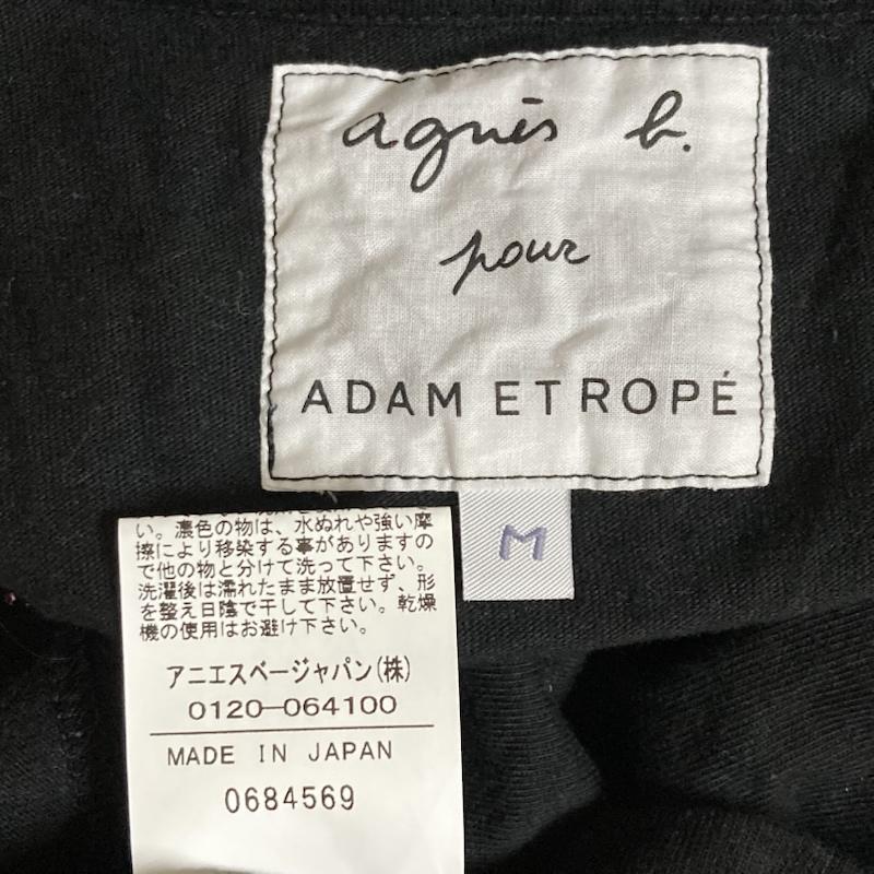 アニエス・ベー agnes b. Tシャツ 半袖 agnes b. pour × ADAME ET ROPE アニエスベー アダムエロぺ 半袖 ビッグb. ロゴプリント クルーネック Tシャツ M EY16SCV7 M ロゴ、文字 X プリント 黒 / ブラック / black レディース USED 古着 中古 50129077