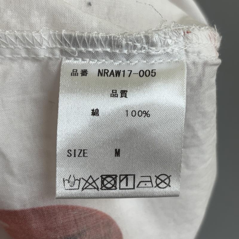 ナイン NINE シャツ、ブラウス 半袖 NRAW17-005 リップ チェリー ロゴ 総柄 オープンカラー 半袖 シャツ 白 赤 ホワイト レッド M 白 / ホワイト / white X 赤 / レッド / red メンズ USED 古着 中古 50129131