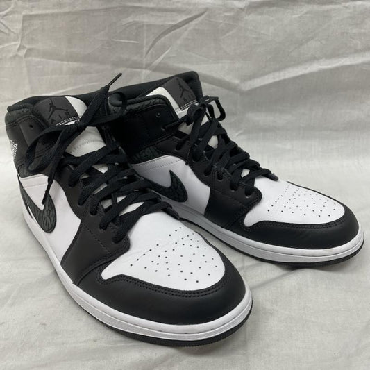 ナイキ NIKE スニーカー スニーカー FB9911-001 Air Jordan 1 Mid Panda Elephant Safari エアジョーダン1 ミッド パンダエレファント サファリ 30.0cm 黒 / ブラック / black X 白 / ホワイト / white メンズ USED 古着 中古 50129138