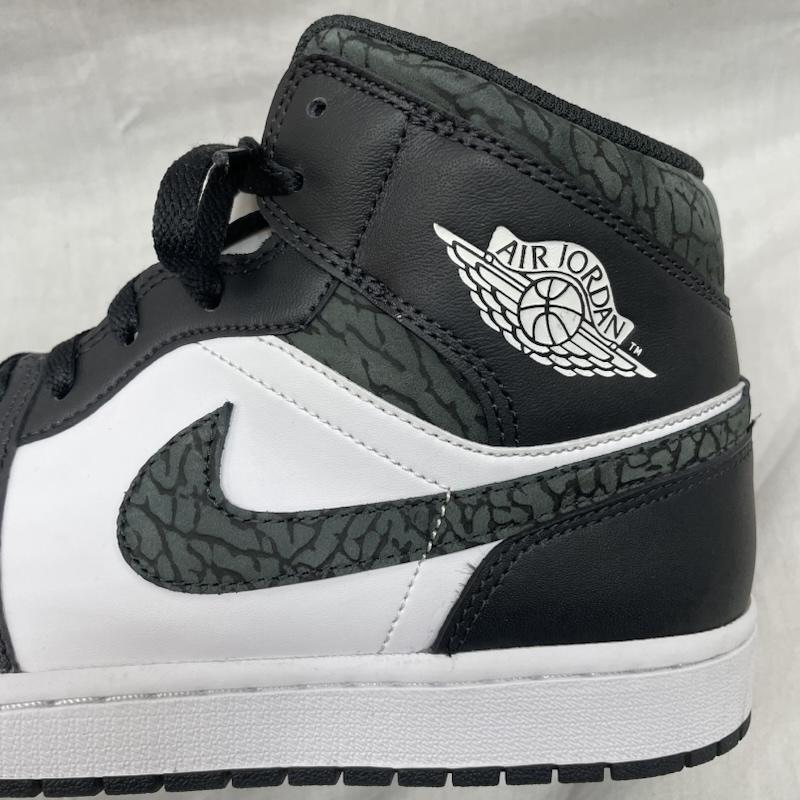 ナイキ NIKE スニーカー スニーカー FB9911-001 Air Jordan 1 Mid Panda Elephant Safari エアジョーダン1 ミッド パンダエレファント サファリ 30.0cm 黒 / ブラック / black X 白 / ホワイト / white メンズ USED 古着 中古 50129138