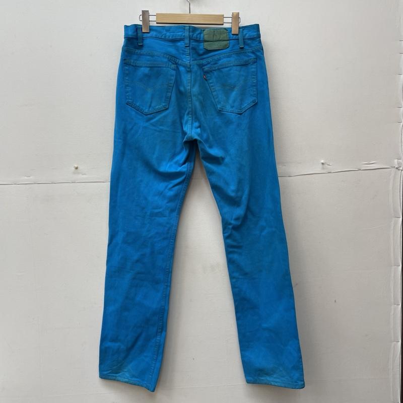 リーバイス Levi s パンツ デニム、ジーンズ USA製 90s ビンテージ 501 後染め デニムパンツ ジーパン ジーンズ インディゴ ターコイズ 34インチ ロゴ、文字 青 / ブルー / blue メンズ USED 古着 中古 50129152