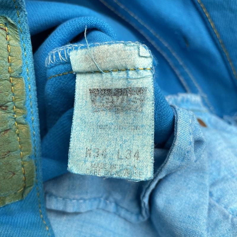 リーバイス Levi s パンツ デニム、ジーンズ USA製 90s ビンテージ 501 後染め デニムパンツ ジーパン ジーンズ インディゴ ターコイズ 34インチ ロゴ、文字 青 / ブルー / blue メンズ USED 古着 中古 50129152
