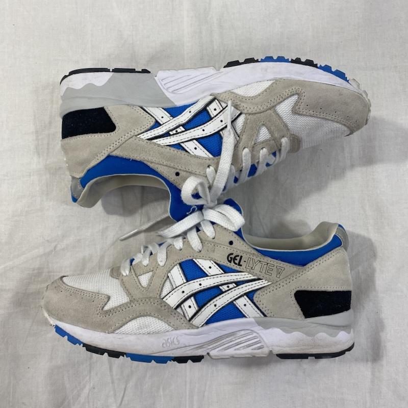 アシックス ASICS スニーカー スニーカー 1203A344 GEL LYTE 5 White/blue US 5.5 / 24cm 24.0cm ロゴ、文字 白 / ホワイト / white X 青 / ブルー / blue レディース USED 古着 中古 50129179