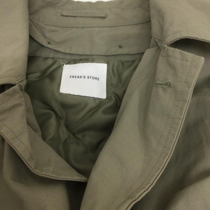 フリークスストア FREAK S STORE コート コート一般 ステンカラーコート/L//214-1589／ライナー付き L 無地 カーキ / カーキ / khaki メンズ USED 古着 中古 50129246