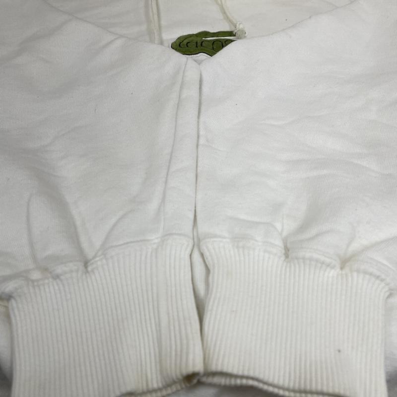 ラコステ LACOSTE パーカー 長袖 CHEMISE 90s ロゴ ワニ 刺繍 スウェット プルオーバー パーカー フーディー D-TK 9029 2 ロゴ、文字 X 刺繍 白 / ホワイト / white メンズ USED 古着 中古 50129294