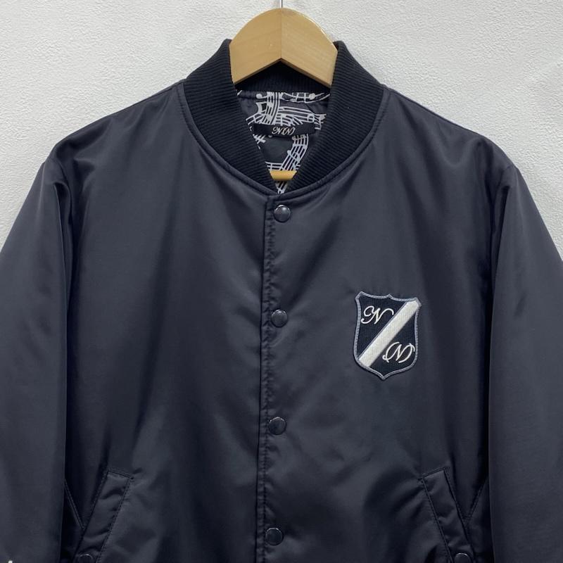 ナンバーナイン NUMBER (N)INE ジャケット、上着 ジャンパー、ブルゾン 17AW ナイロン ヴァーシティ ジャケット スター NYLON VARSITY JACKET STAR 2 ロゴ、文字 X 刺繍 X 星 黒 / ブラック / black X 白 / ホワイト / white メンズ USED 古着 中古 50129347