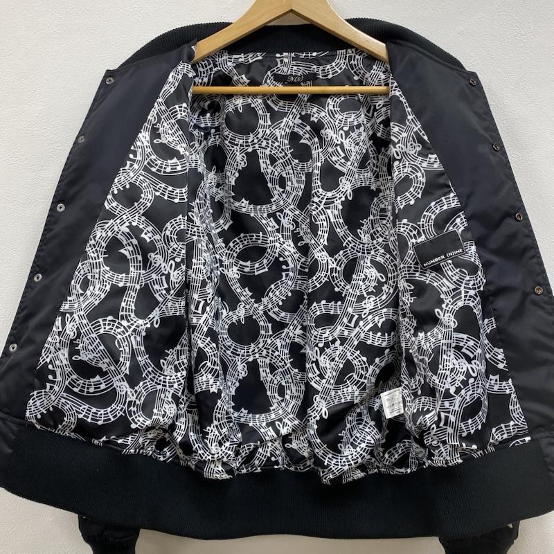 ナンバーナイン NUMBER (N)INE ジャケット、上着 ジャンパー、ブルゾン 17AW ナイロン ヴァーシティ ジャケット スター NYLON VARSITY JACKET STAR 2 ロゴ、文字 X 刺繍 X 星 黒 / ブラック / black X 白 / ホワイト / white メンズ USED 古着 中古 50129347