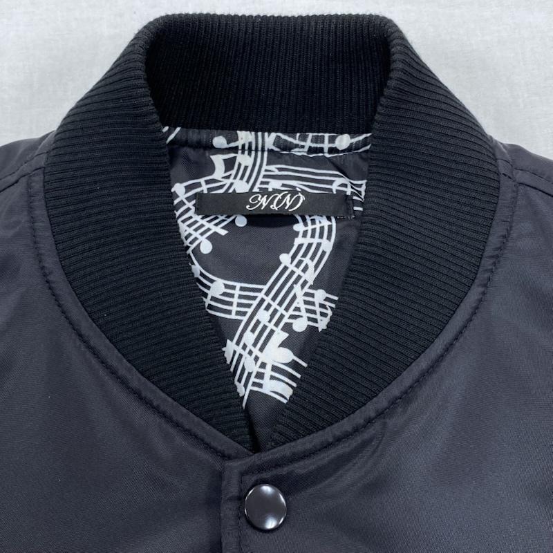 ナンバーナイン NUMBER (N)INE ジャケット、上着 ジャンパー、ブルゾン 17AW ナイロン ヴァーシティ ジャケット スター NYLON VARSITY JACKET STAR 2 ロゴ、文字 X 刺繍 X 星 黒 / ブラック / black X 白 / ホワイト / white メンズ USED 古着 中古 50129347