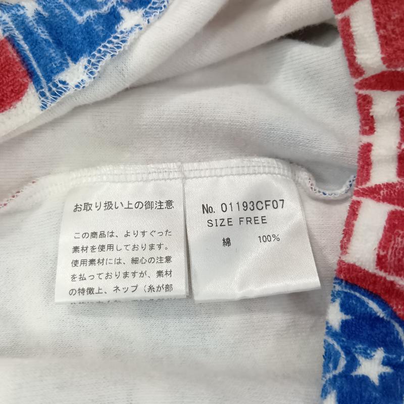 ヒステリックグラマー HYSTERIC GLAMOUR パーカー 長袖 HYSTERIC GLAMOUR ヒステリックグラマー 総柄 SHA-LA-LA柄 パイル地 ハーフZIP プルオーバー 01193CF07 FREE 総柄 白 / ホワイト / white X 青 / ブルー / blue X 赤 / レッド / red レディース USED 古着 中古 50129359
