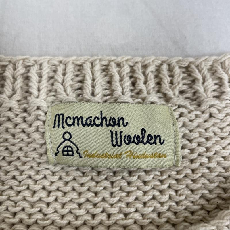 古着 USED ニット、セーター 半袖 MCMACHAN WOOLEN 半袖 ニット セーター Hello 編み模様 ロゴ コットン ロゴ、文字 ベージュ / ベージュ / beige レディース USED 古着 中古 50129408