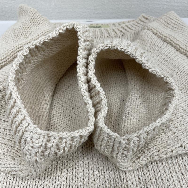 古着 USED ニット、セーター 半袖 MCMACHAN WOOLEN 半袖 ニット セーター Hello 編み模様 ロゴ コットン ロゴ、文字 ベージュ / ベージュ / beige レディース USED 古着 中古 50129408