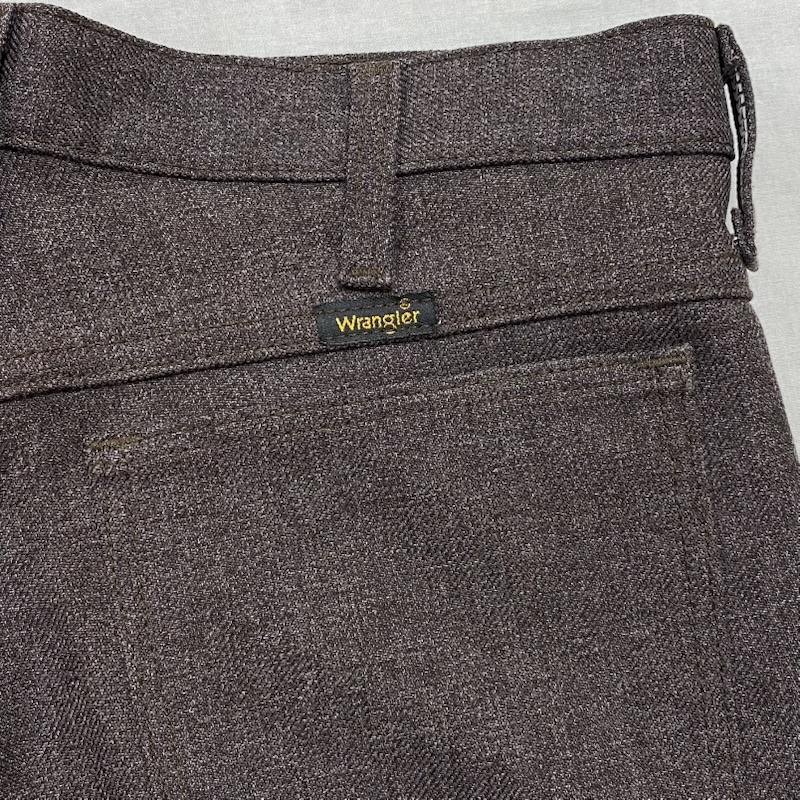ラングラー Wrangler パンツ スラックス WRANCHER DRESS JEANS ランチャー 82HO フレア スラックス 30インチ ワンポイント ダークブラウン / ダークブラウン / メンズ USED 古着 中古 50129530
