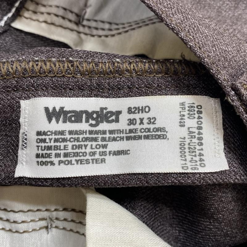 ラングラー Wrangler パンツ スラックス WRANCHER DRESS JEANS ランチャー 82HO フレア スラックス 30インチ ワンポイント ダークブラウン / ダークブラウン / メンズ USED 古着 中古 50129530