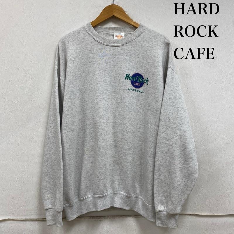 ヴィンテージ VINTAGE トレーナー 長袖 HARD ROCK CAFE ハードロックカフェ 両面プリント クルーネック スウェット L プリント 灰 / グレー / gray X 青 / ブルー / blue X 緑 / グリーン / green メンズ USED 古着 中古 50129558