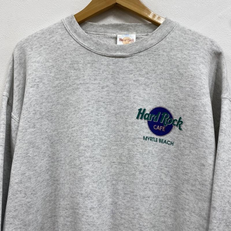 ヴィンテージ VINTAGE トレーナー 長袖 HARD ROCK CAFE ハードロックカフェ 両面プリント クルーネック スウェット L プリント 灰 / グレー / gray X 青 / ブルー / blue X 緑 / グリーン / green メンズ USED 古着 中古 50129558