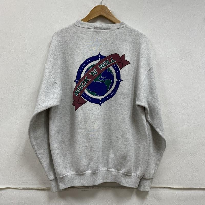 ヴィンテージ VINTAGE トレーナー 長袖 HARD ROCK CAFE ハードロックカフェ 両面プリント クルーネック スウェット L プリント 灰 / グレー / gray X 青 / ブルー / blue X 緑 / グリーン / green メンズ USED 古着 中古 50129558