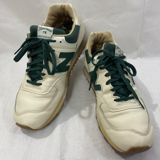 ニューバランス New Balance スニーカー スニーカー ou576ame The Apartment × New Balance 576 Off White US9.5 / 27.5cm Dワイズ US：9.5 ロゴ、文字 オフホワイト / オフホワイト / X 緑 / グリーン / green メンズ USED 古着 中古 50129608