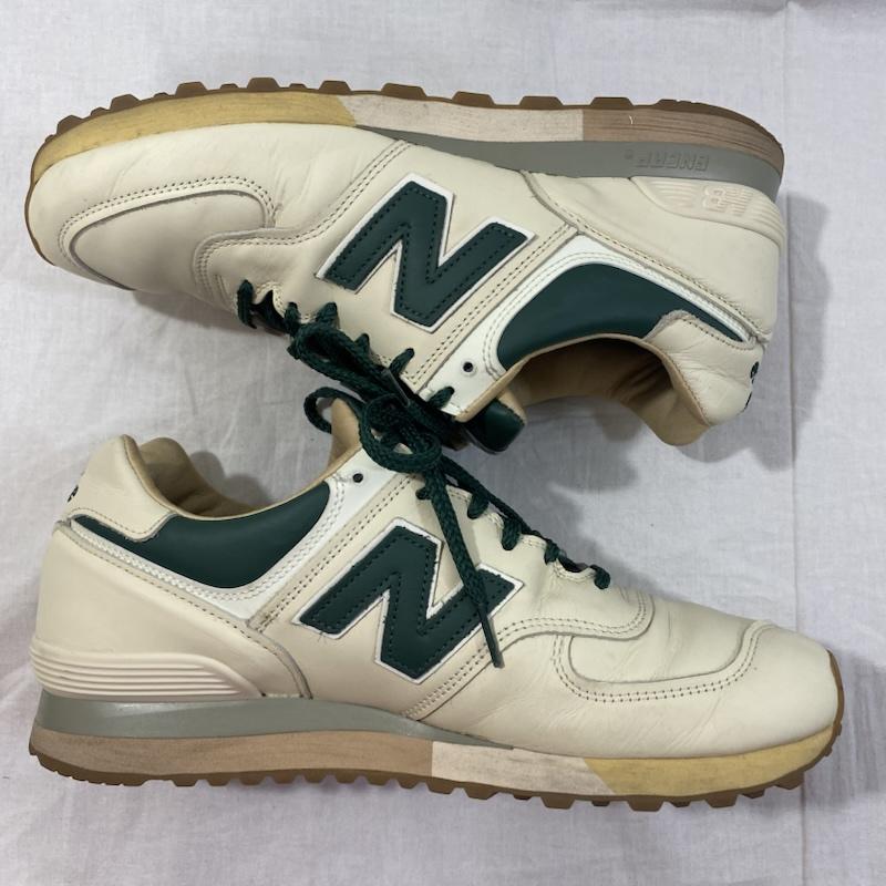 ニューバランス New Balance スニーカー スニーカー ou576ame The Apartment × New Balance 576 Off White US9.5 / 27.5cm Dワイズ US：9.5 ロゴ、文字 オフホワイト / オフホワイト / X 緑 / グリーン / green メンズ USED 古着 中古 50129608