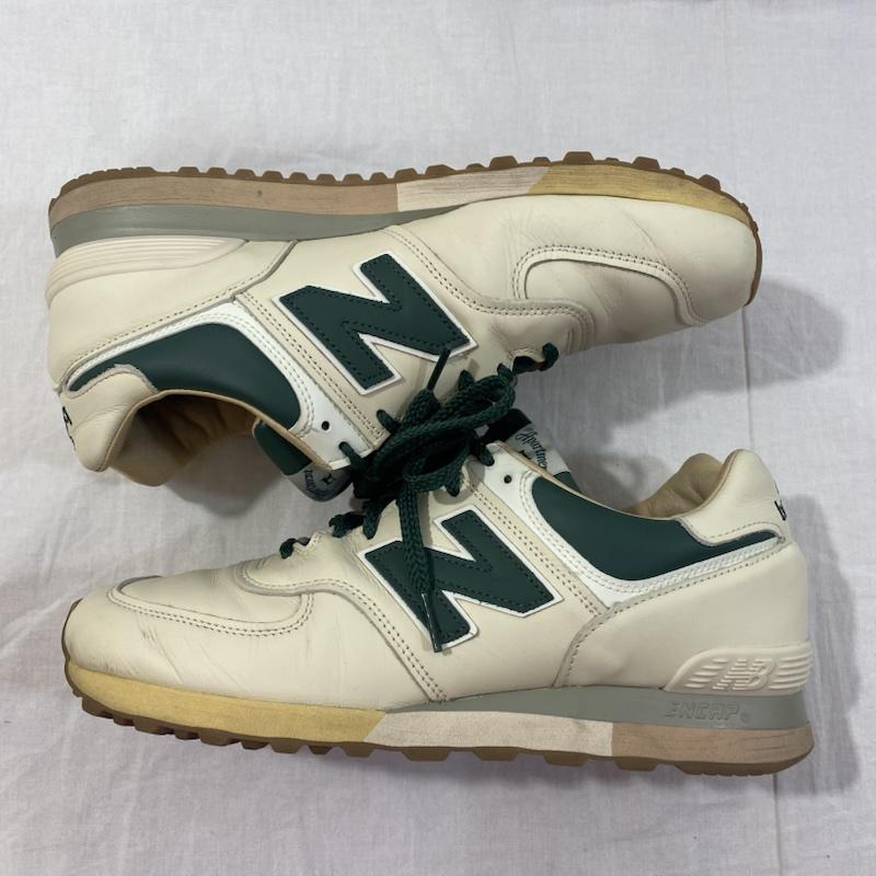 ニューバランス New Balance スニーカー スニーカー ou576ame The Apartment × New Balance 576 Off White US9.5 / 27.5cm Dワイズ US：9.5 ロゴ、文字 オフホワイト / オフホワイト / X 緑 / グリーン / green メンズ USED 古着 中古 50129608