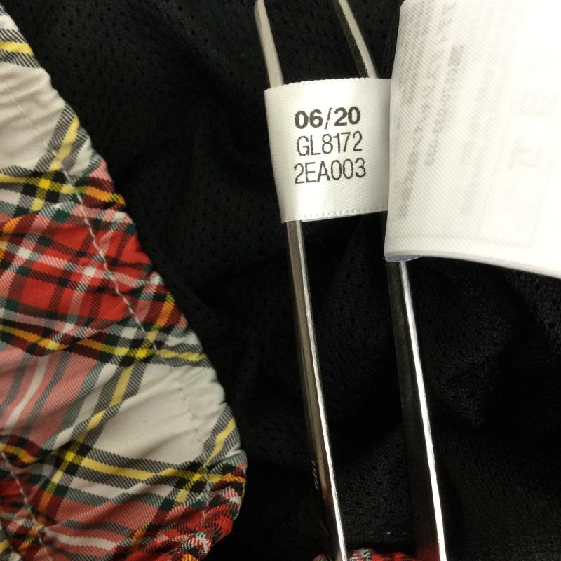 エックスガール X-girl パンツ スラックス X-girl × Reebok ストレートパンツ ポリエステル RED GL8172 S チェック 赤 / レッド / red X 白 / ホワイト / white レディース USED 古着 中古 50129655