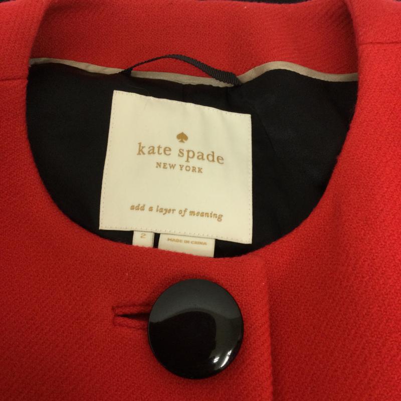ケイトスペード Kate Spade コート コート一般 kate spade new york コート 2 ウール RED 024-251043 2 無地 赤 / レッド / red レディース USED 古着 中古 50129683