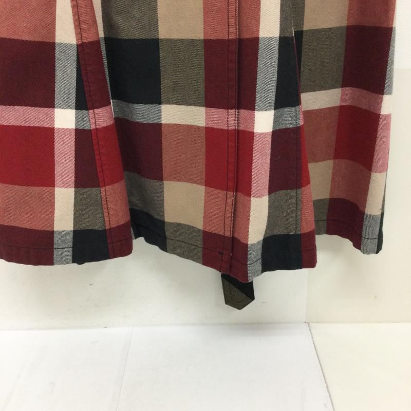 ブルーレーベル・クレストブリッジ BLUE LABEL CRESTBRIDGE ワンピース ロングスカート bluelabelcrestbridge　赤チェック　トレンチワンピース　ジレ　ベルト 38 チェック 赤 / レッド / red レディース USED 古着 中古 50129686