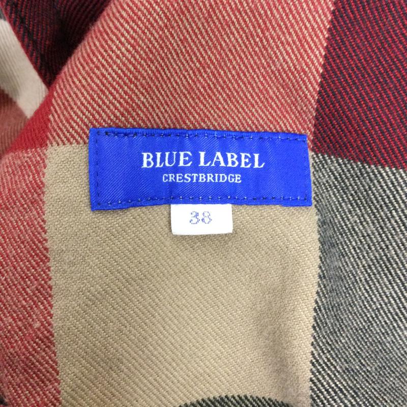 ブルーレーベル・クレストブリッジ BLUE LABEL CRESTBRIDGE ワンピース ロングスカート bluelabelcrestbridge　赤チェック　トレンチワンピース　ジレ　ベルト 38 チェック 赤 / レッド / red レディース USED 古着 中古 50129686