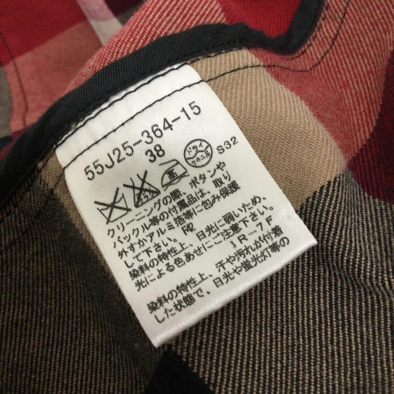 ブルーレーベル・クレストブリッジ BLUE LABEL CRESTBRIDGE ワンピース ロングスカート bluelabelcrestbridge　赤チェック　トレンチワンピース　ジレ　ベルト 38 チェック 赤 / レッド / red レディース USED 古着 中古 50129686