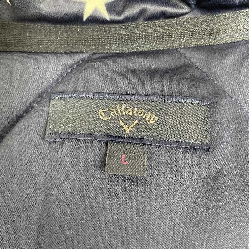 キャロウェイ CALLAWAY ジャケット、上着 ジャンパー、ブルゾン ゴルフウェア 2WAY 中綿 ブルゾン ジャケット フルジップ 星柄 総柄 袖着脱式 241-8210806 L プリント X 総柄 X 星 白 / ホワイト / white X 青 / ブルー / blue レディース USED 古着 中古 50129698