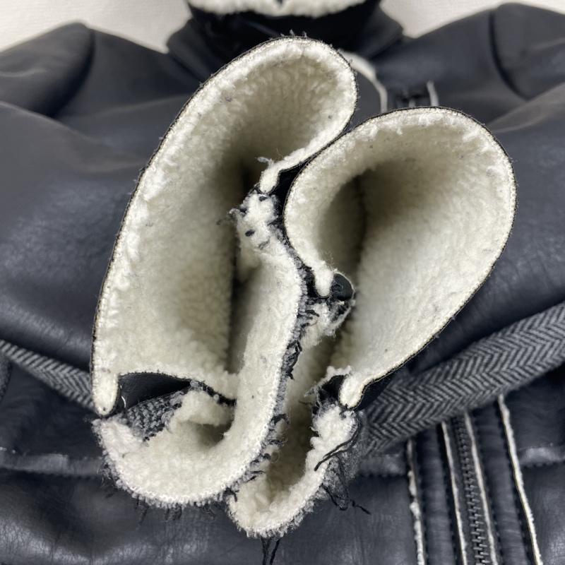 アルマーニエクスチェンジ ARMANI EXCHANGE ジャケット、上着 ジャンパー、ブルゾン ライダース ムートン風 コート ジャケット ヘリンボーン柄 ジップアップ ボア XS  黒 / ブラック / black レディース USED 古着 中古 50129701