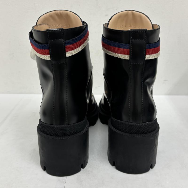 グッチ GUCCI ブーツ 一般 アンクルブーツ481156 ストラップ レザー サイズ 38 - レディース USED 古着 中古 50129711