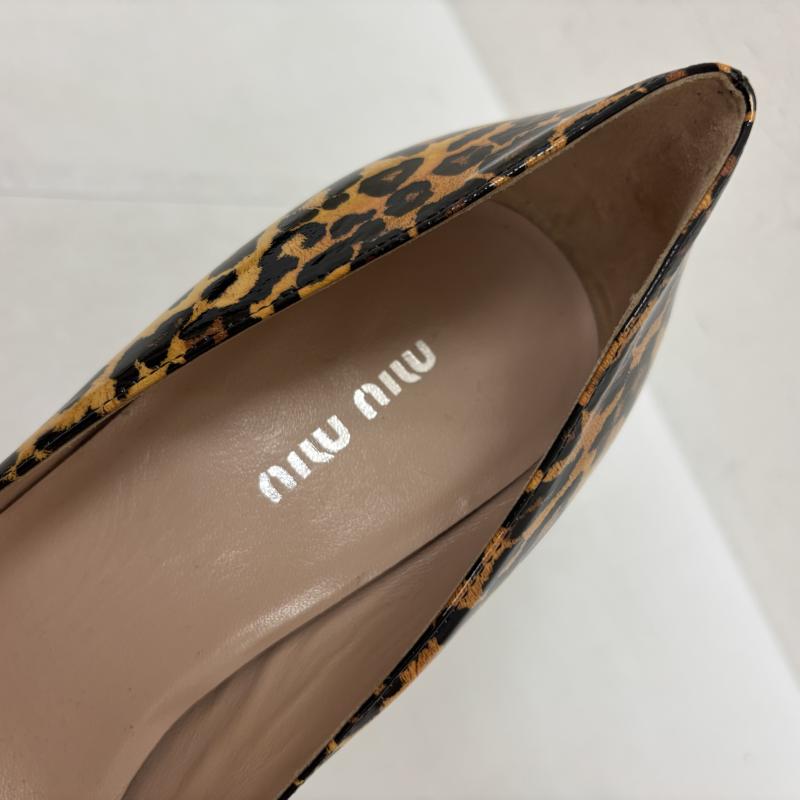 ミュウミュウ miu miu パンプス パンプス レオパード パンプス CALZATURE DONNA 5I839C MIELE size 38.5 - ヒョウ柄・レオパード柄 レディース USED 古着 中古 50129718