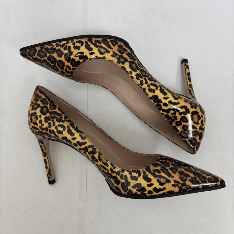 ミュウミュウ miu miu パンプス パンプス レオパード パンプス CALZATURE DONNA 5I839C MIELE size 38.5 - ヒョウ柄・レオパード柄 レディース USED 古着 中古 50129718