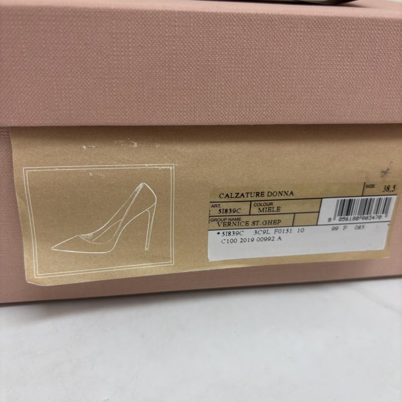ミュウミュウ miu miu パンプス パンプス レオパード パンプス CALZATURE DONNA 5I839C MIELE size 38.5 - ヒョウ柄・レオパード柄 レディース USED 古着 中古 50129718