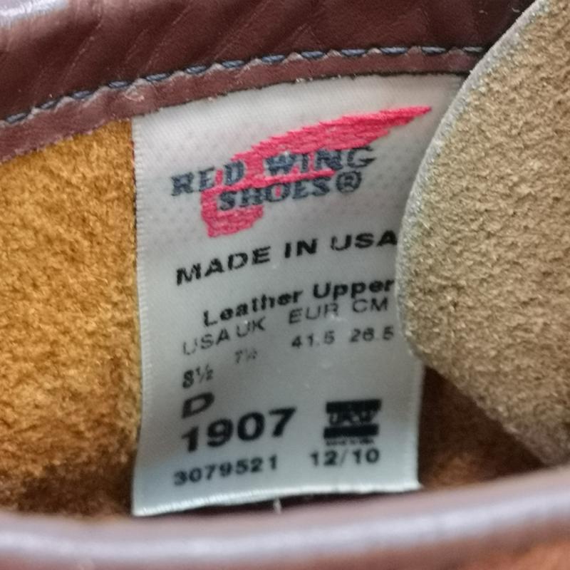 レッドウィング RED WING ブーツ 一般 10年 1907 アイリッシュセッター クラシックモック カッパー ラフ＆タフ モックトゥ ブーツ 26.5cm 茶 / ブラウン / brown メンズ USED 古着 中古 50129739