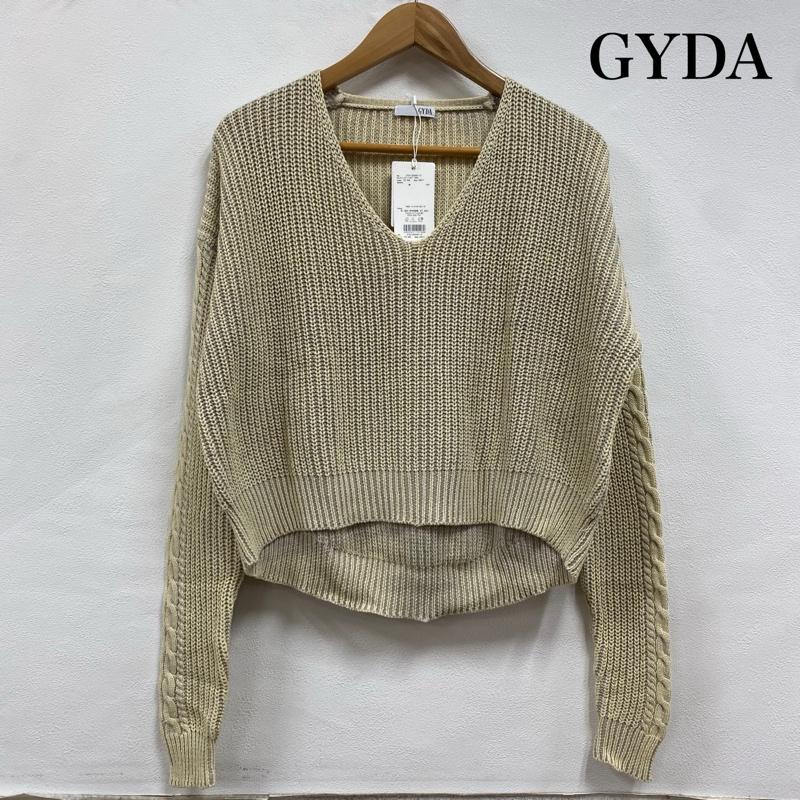ジェイダ GYDA ニット、セーター 長袖 Vネック ショート ブリーチ ニット セーター ケーブル 短丈 072312606901-01 FREE レディース USED 古着 中古 50129760