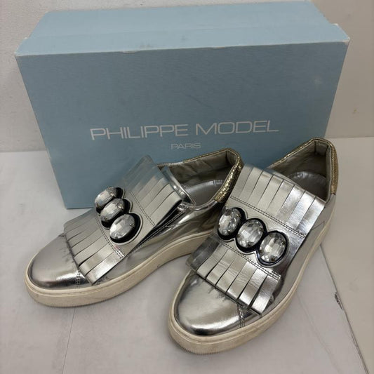 フィリップモデル PHILIPPE MODEL スニーカー スニーカー スニーカー シルバー ドレス NBLD GM02 size 38 - 銀 / シルバー / silver color レディース USED 古着 中古 50129789