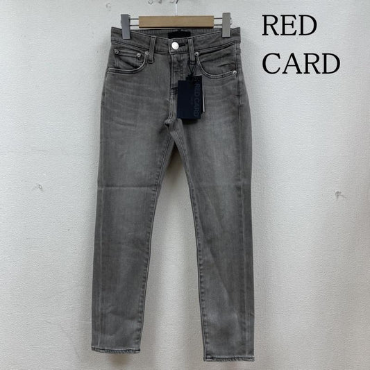 レッドカード RED CARD パンツ デニム、ジーンズ アンクル スリム テーパード ストレッチ デニム パンツ ジップフライ スキニー サイズ22インチ - ダメージ加工 灰 / グレー / gray レディース USED 古着 中古 50129792