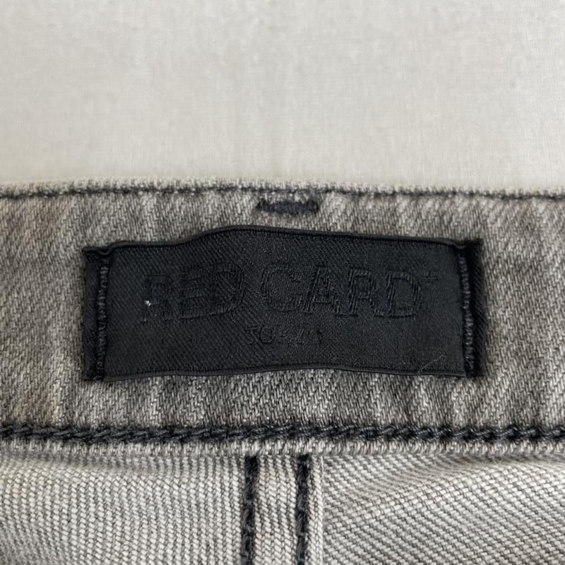 レッドカード RED CARD パンツ デニム、ジーンズ アンクル スリム テーパード ストレッチ デニム パンツ ジップフライ スキニー サイズ22インチ - ダメージ加工 灰 / グレー / gray レディース USED 古着 中古 50129792