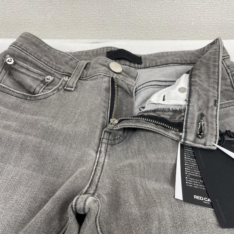 レッドカード RED CARD パンツ デニム、ジーンズ アンクル スリム テーパード ストレッチ デニム パンツ ジップフライ スキニー サイズ22インチ - ダメージ加工 灰 / グレー / gray レディース USED 古着 中古 50129792