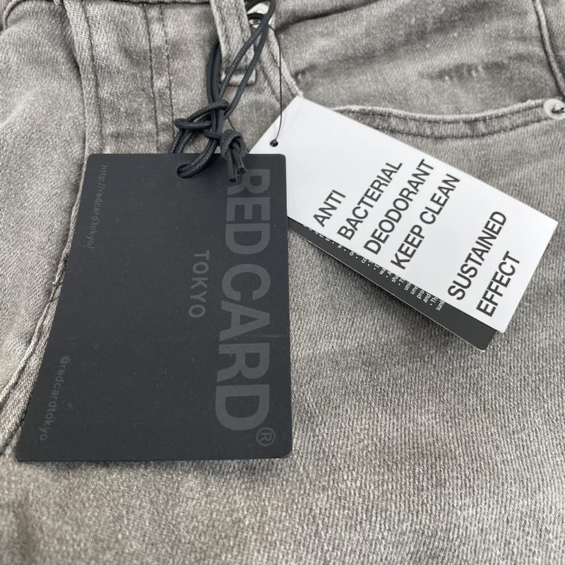 レッドカード RED CARD パンツ デニム、ジーンズ アンクル スリム テーパード ストレッチ デニム パンツ ジップフライ スキニー サイズ22インチ - ダメージ加工 灰 / グレー / gray レディース USED 古着 中古 50129792