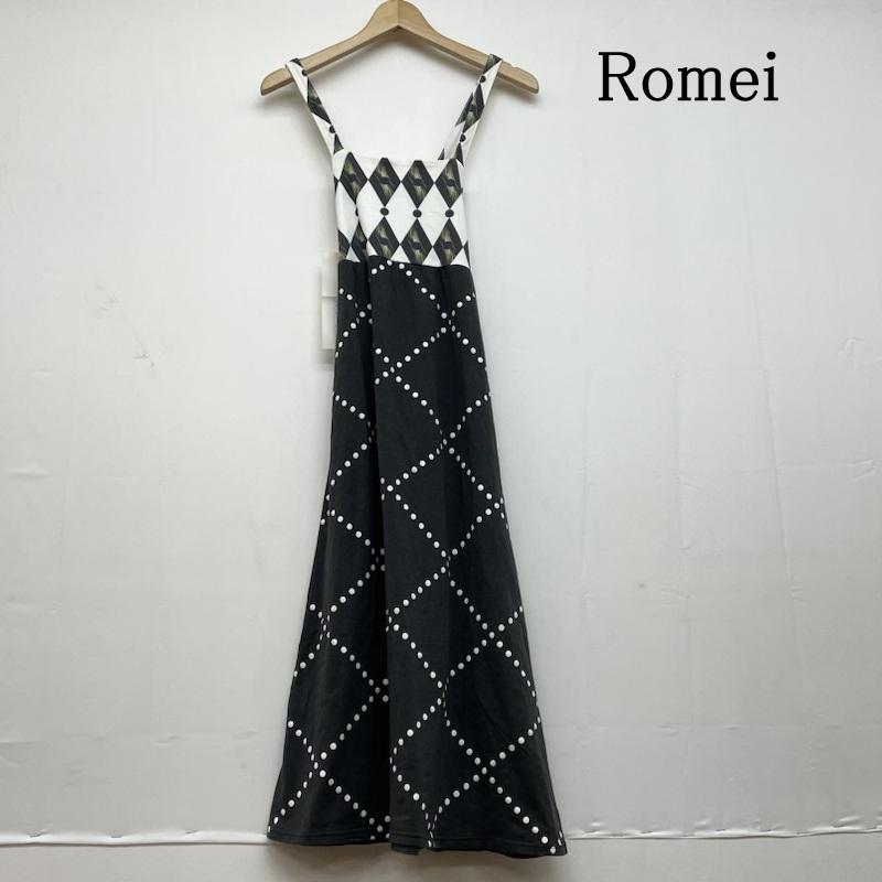 古着 USED ワンピース ひざ丈スカート Romei PLAY NEON キャミ ワンピース ドット 幾何学 ひし形模様 プリント フレア スカート ストレッチ Aライン FREE ドット X プリント X 幾何柄 マルチカラー / マルチカラー / multicolor レディース USED 古着 中古 50129838