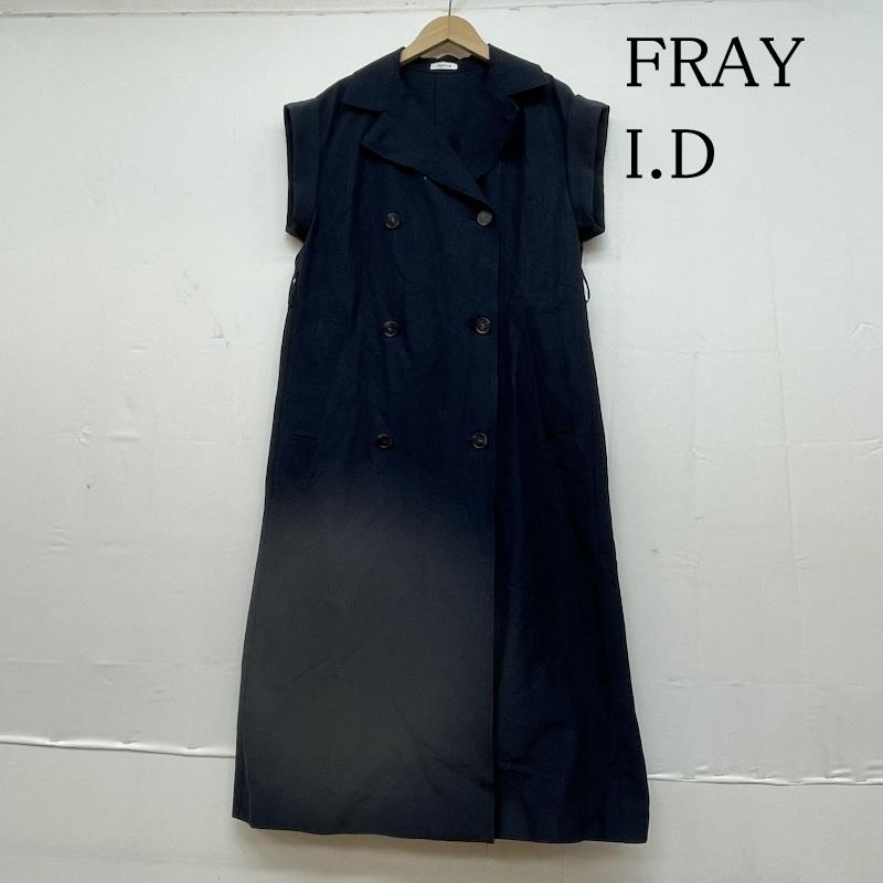 フレイ アイディー FRAY I.D コート コート一般 FWFO241089 トレンチジレ ノースリーブ ワンピース コート 0 無地 紺 / ネイビー / navy レディース USED 古着 中古 50129897