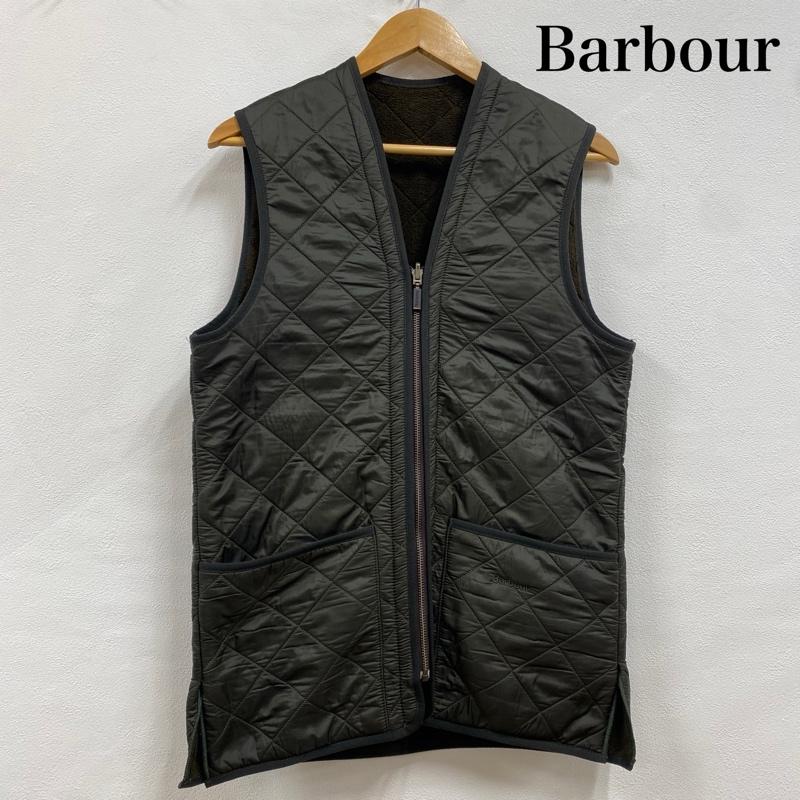 バーブァー Barbour ベスト ベスト POLAR QUILTS ポーラーキルト キルティング ベスト 裏フリース ジップアップ D219 XS ワンポイント X ロゴ、文字 X 刺繍 カーキオリーブ / カーキオリーブ / X オリーブグリーン / オリーブグリーン / メンズ USED 古着 中古 50129904