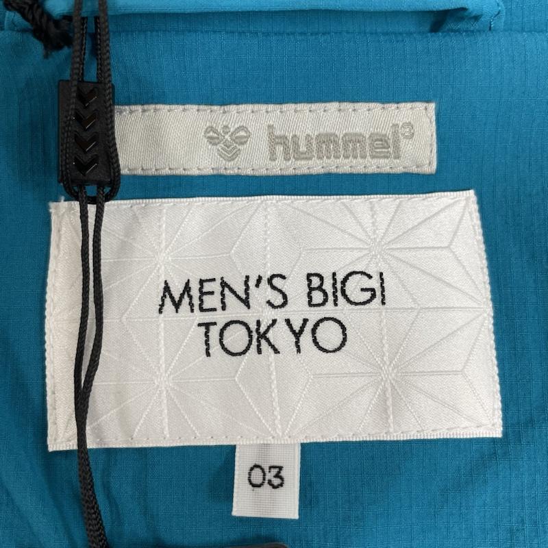 ヒュンメル hummel ジャケット、上着 ジャンパー、ブルゾン MEN S BIGI 別注 コラボ スポーティ ブルゾン ストレッチ ゴルフ フード収納 異素材切り替え ジップアップ 3 無地 青 / ブルー / blue X 灰 / グレー / gray メンズ USED 古着 中古 50129934